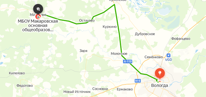 маршрут к школе